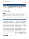Scholarly article on topic 'Integrin triplets of marine sponges in the murine and human MHCI-CD8 interface and in the interface of human neural receptor heteromers and subunits'
