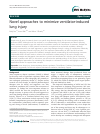 Scholarly article on topic 'Novel approaches to minimize ventilator-induced lung injury'