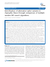 Scholarly article on topic 'Identification of alternative splice variants in Aspergillus flavus through comparison of multiple tandem MS search algorithms'