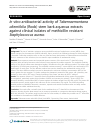 Scholarly article on topic 'In vitro antibacterial activity of Tabernaemontana alternifolia (Roxb) stem bark aqueous extracts against clinical isolates of methicillin resistant Staphylococcus aureus'