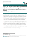Scholarly article on topic 'Alcohol use and HIV serostatus of partner predict high-risk sexual behavior among patients receiving antiretroviral therapy in South Western Uganda'