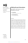 Scholarly article on topic 'Shifting Europe's Boundaries: Mass Media, Public Opinion and the Enlargement of the EU'