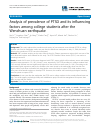 Scholarly article on topic 'Analysis of prevalence of PTSD and its influencing factors among college students after the Wenchuan earthquake'