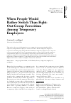 Scholarly article on topic 'When People Would Rather Switch Than Fight: Out-Group Favoritism Among Temporary Employees'