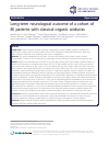 Scholarly article on topic 'Long-term neurological outcome of a cohort of 80 patients with classical organic acidurias'