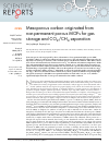 Scholarly article on topic 'Mesoporous carbon originated from non-permanent porous MOFs for gas storage and CO2/CH4 separation'