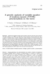 Scholarly article on topic 'A genetic analysis of variable number of tandem repeats (VNTR) polymorphism in the horse'