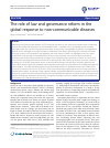 Scholarly article on topic 'The role of law and governance reform in the global response to non-communicable diseases'