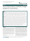 Scholarly article on topic 'Use of country of birth as an indicator of refugee background in health datasets'