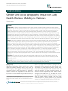 Scholarly article on topic 'Gender and social geography: Impact on Lady Health Workers Mobility in Pakistan'