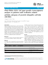 Scholarly article on topic 'PReS-FINAL-2020: Cell type specific transcriptome analysis in patients with enthesitis related arthritis category of juvenile idiopathic arthritis (JIA-ERA)'