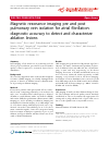 Scholarly article on topic 'Magnetic resonance imaging pre and post pulmonary vein isolation for atrial fibrillation: diagnostic accuracy to detect and characterize ablation lesions'