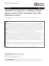 Scholarly article on topic 'Suppression of aquaporin, a mediator of water channel control in the carcinogenic liver fluke, Opisthorchis viverrini'