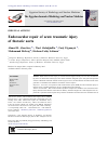 Scholarly article on topic 'Endovascular repair of acute traumatic injury of thoracic aorta'