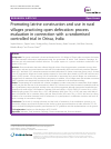 Scholarly article on topic 'Promoting latrine construction and use in rural villages practicing open defecation: process evaluation in connection with a randomised controlled trial in Orissa, India'