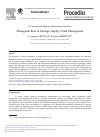 Scholarly article on topic 'Managerial Role in Strategic Supply Chain Management'