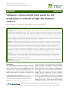 Scholarly article on topic 'Utilization of household food waste for the production of ethanol at high dry material content'