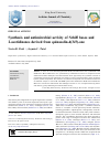 Scholarly article on topic 'Synthesis and antimicrobial activity of Schiff bases and 2-azetidinones derived from quinazolin-4(3H)-one'