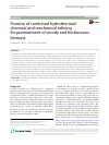 Scholarly article on topic 'Promise of combined hydrothermal/chemical and mechanical refining for pretreatment of woody and herbaceous biomass'