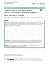 Scholarly article on topic 'A descriptive analysis of the spatio-temporal distribution of enteric diseases in New Brunswick, Canada'