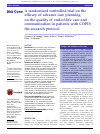 Scholarly article on topic 'A randomised controlled trial on the efficacy of advance care planning on the quality of end-of-life care and communication in patients with COPD: the research protocol'