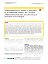 Scholarly article on topic 'Inflammatory bowel disease as a disorder of an imbalance between pro- and anti-inflammatory molecules and deficiency of resolution bioactive lipids'