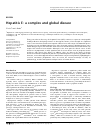 Scholarly article on topic 'Hepatitis E: a complex and global disease'