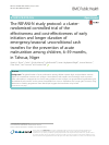 Scholarly article on topic 'The REFANI-N study protocol: a cluster-randomised controlled trial of the effectiveness and cost-effectiveness of early initiation and longer duration of emergency/seasonal unconditional cash transfers for the prevention of acute malnutrition among children, 6–59 months, in Tahoua, Niger'