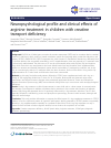 Scholarly article on topic 'Neuropsychological profile and clinical effects of arginine treatment in children with creatine transport deficiency'