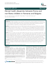Scholarly article on topic 'Mental health disparities between Roma and non-Roma children in Romania and Bulgaria'