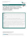 Scholarly article on topic 'Challenges and opportunities associated with neglected tropical disease and water, sanitation and hygiene intersectoral integration programs'