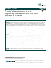Scholarly article on topic 'Prenatal diagnosis using genetic sequencing and identification of a novel mutation in MMACHC'