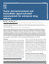 Scholarly article on topic 'Tumor microenvironment and intracellular signal-activated nanomaterials for anticancer drug delivery'