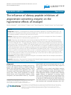Scholarly article on topic 'The influence of dietary peptide inhibitors of angiotensin-converting enzyme on the hypotensive effects of enalapril'