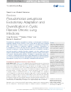 Scholarly article on topic 'Pseudomonas aeruginosa Evolutionary Adaptation and Diversification in Cystic Fibrosis Chronic Lung Infections'