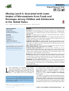 Scholarly article on topic 'Missing Lunch Is Associated with Lower Intakes of Micronutrients from Foods and Beverages among Children and Adolescents in the United States'