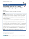 Scholarly article on topic 'Technological properties and probiotic potential of Lactobacillus fermentum strains isolated from West African fermented millet dough'