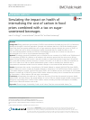 Scholarly article on topic 'Simulating the impact on health of internalising the cost of carbon in food prices combined with a tax on sugar-sweetened beverages'
