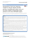 Scholarly article on topic 'Development of land use regression models for nitrogen dioxide, ultrafine particles, lung deposited surface area, and four other markers of particulate matter pollution in the Swiss SAPALDIA regions'