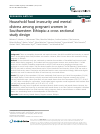 Scholarly article on topic 'Household food insecurity and mental distress among pregnant women in Southwestern Ethiopia: a cross sectional study design'
