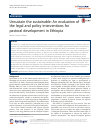 Scholarly article on topic 'Unsustain the sustainable: An evaluation of the legal and policy interventions for pastoral development in Ethiopia'