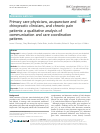 Scholarly article on topic 'Primary care physicians, acupuncture and chiropractic clinicians, and chronic pain patients: a qualitative analysis of communication and care coordination patterns'