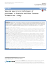 Scholarly article on topic 'Vascular assessment techniques of podiatrists in Australia and New Zealand: a web-based survey'