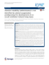 Scholarly article on topic 'Alveolar instability (atelectrauma) is not identified by arterial oxygenation predisposing the development of an occult ventilator-induced lung injury'