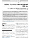 Scholarly article on topic 'Flipping Radiology Education Right Side Up'