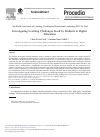 Scholarly article on topic 'Investigating Learning Challenges Faced by Students in Higher Education'