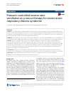 Scholarly article on topic 'Pressure-controlled inverse ratio ventilation as a rescue therapy for severe acute respiratory distress syndrome'