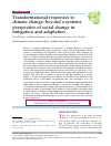 Scholarly article on topic 'Transformational responses to climate change: beyond a systems perspective of social change in mitigation and adaptation'