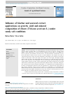 Scholarly article on topic 'Influence of biochar and seaweed extract applications on growth, yield and mineral composition of wheat (Triticum aestivum L.) under sandy soil conditions'