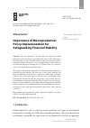 Scholarly article on topic 'Importance of Macroprudential Policy Implementation for Safeguarding Financial Stability'